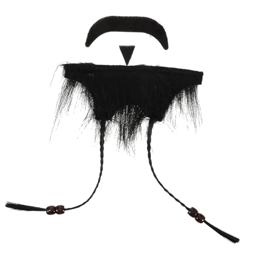 Homoyoyo 1 Satz Piratenbartzubehör Lustig Halloween Bart Gefälscht Fälschung Falsch Für Bräutigam Lang Kind Künstlich Cosplay-bart Partybart Fake-bart-Set Kinnzopfbart Schwarz Plüschstoff Homoyoyo 1 Satz Piratenbartzubehör Lustig Halloween Bart Gefälscht Fälschung Falsch Für Bräutigam Lang Kind Künstlich Cosplay-bart Partybart Fake-bart-Set Kinnzopfbart Schwarz Plüschstoff von Homoyoyo