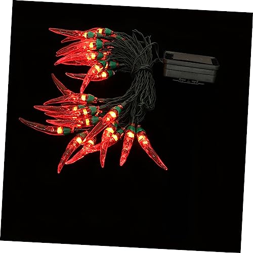 Homoyoyo 1 Satz Rote Chili Lichterketten Dekorative Lampe Solar Szenenlampe Kreative Szenenlampe Dekorlampe Szeneverzierungslampe Szenendekor Szenenlicht Dekorative Pfefferlampe von Homoyoyo