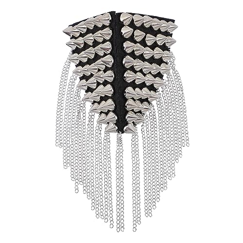 Homoyoyo 1 Stück Schulterklappen mit Quaste Punk Schulterklappen Kette Schulterabzeichen mit Quaste MS Vintage Quastenschultern Schulterbaus ccb Silver Homoyoyo 1 Stück Schulterklappen mit Quaste Punk Schulterklappen Kette Schulterabzeichen mit Quaste MS Vintage Quastenschultern Schulterbaus ccb Silver von Homoyoyo