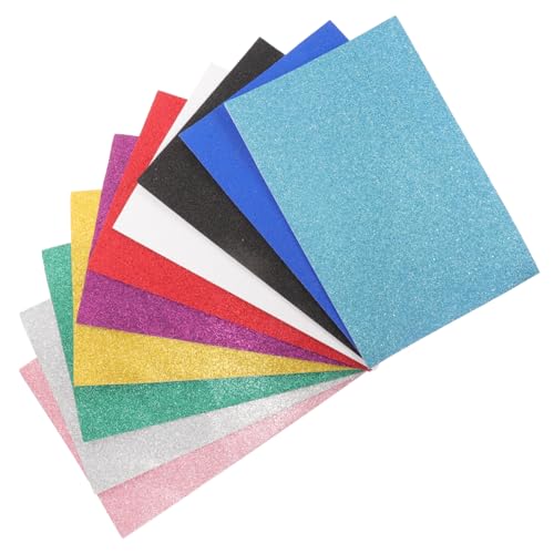 Homoyoyo 10 Blatt Teiliges Glitter Schaumstoff Selbstklebend Mehrfarbige Leichte Bastelplatten Dekorative Langlebige DIY Foam Sheets für Geschenkverpackung und Heimdekoration Homoyoyo 10 Blatt Teiliges Glitter Schaumstoff Selbstklebend Mehrfarbige Leichte Bastelplatten Dekorative Langlebige DIY Foam Sheets für Geschenkverpackung und Heimdekoration von Homoyoyo