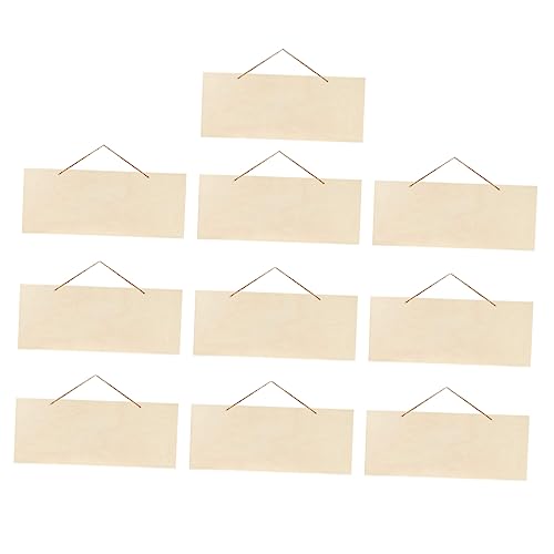 Homoyoyo 10 Stücke DIY Holzschild Bastelset Zum Aufhängen - Unlackierte Holzscheiben Für Kreative Wand- Und Türdekoration Ideal Für Frühling Und Ostern Inkl Seil Für Einfache Montage von Homoyoyo