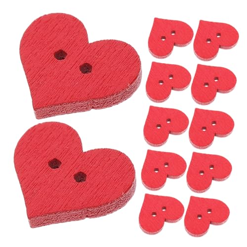Homoyoyo 100 Stück Herzförmige Holzknöpfe Große Menge Rote Nähknöpfe Für Kleidung DIY Bastelprojekte Vielseitige Dekorative Knöpfe Homoyoyo 100 Stück Herzförmige Holzknöpfe Große Menge Rote Nähknöpfe Für Kleidung DIY Bastelprojekte Vielseitige Dekorative Knöpfe von Homoyoyo