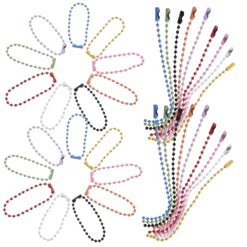 Homoyoyo 100 Stück Teiliges Metall Kugelketten in Mischfarben Vielseitige DIY Schmuck Perlenketten für Schlüsselanhänger Etiketten und Weihnachtsbaumdekoration Praktische Bastelketten für Homoyoyo 100 Stück Teiliges Metall Kugelketten in Mischfarben Vielseitige DIY Schmuck Perlenketten für Schlüsselanhänger Etiketten und Weihnachtsbaumdekoration Praktische Bastelketten für von Homoyoyo