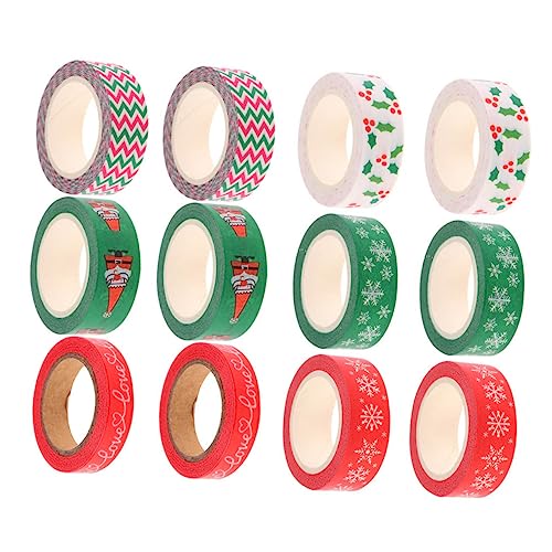 Homoyoyo 12 Rollen Klebeband mit Washi-Punkten Urlaub weihnachts paketband Aufkleber dekorativ the washi tape weihnachtsbasteln Klebeband zum Verpacken von Geschenken Weihnachtsband Papier Homoyoyo 12 Rollen Klebeband mit Washi-Punkten Urlaub weihnachts paketband Aufkleber dekorativ the washi tape weihnachtsbasteln Klebeband zum Verpacken von Geschenken Weihnachtsband Papier von Homoyoyo