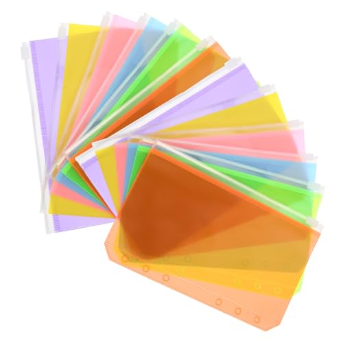 Homoyoyo 12 Stück A6 Reißverschlusstaschen Aus Hochwertigem PVC – Vielseitige Stift- Und Make-up Taschen Mit Reißverschluss Ideal Für Dokumente Rechnungen Und Lose Blätter Transparent von Homoyoyo