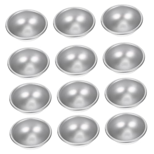 Homoyoyo 12 Stück Aluminium Formen Für DIY Badebomben – Badekugel Gießformen Set Für Kreative Seifenherstellung Und Handgemachte Badeerlebnisse Ideal Für Ihr Badezimmer von Homoyoyo