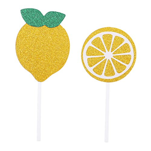 Homoyoyo 12er Set Zitronen-Dekorationen Für Karneval Und Partys – Perfekte Cupcake-Topper Für Limoncello Spritz Und Kreationen Ideal Für Geburtstagskuchen Und Feiern von Homoyoyo