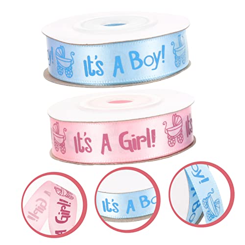 Homoyoyo 2 Rollen Babyparty Geschenkband Satinbänder Yards Blau Rosa Glatte Dekorationsbänder für Torten Deko DIY Bastelband Geschenkverpackung Shower Schärpe Vielseitige Bastelaccessoires Homoyoyo 2 Rollen Babyparty Geschenkband Satinbänder Yards Blau Rosa Glatte Dekorationsbänder für Torten Deko DIY Bastelband Geschenkverpackung Shower Schärpe Vielseitige Bastelaccessoires von Homoyoyo
