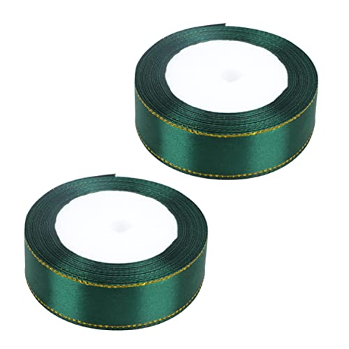Homoyoyo 2 Rollen Doppelpack Geschenkband Dunkelgrün mit Breit Satin Schleifenband für DIY Geschenkverpackung Hochzeit Party Dekoration Homoyoyo 2 Rollen Doppelpack Geschenkband Dunkelgrün mit Breit Satin Schleifenband für DIY Geschenkverpackung Hochzeit Party Dekoration von Homoyoyo