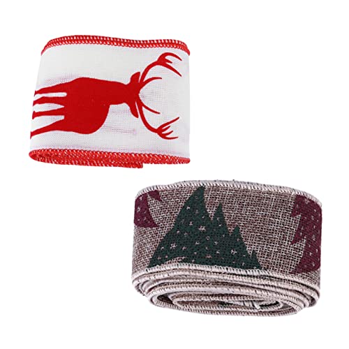 Homoyoyo 2 Rollen Weihnachtliches DIY Geschenkband Baumwoll Leinen Bedruckte Schleifenbänder für Verpackung Basteln Weihnachtsbaum und Hochzeitsdeko Vielseitig und Festlich Homoyoyo 2 Rollen Weihnachtliches DIY Geschenkband Baumwoll Leinen Bedruckte Schleifenbänder für Verpackung Basteln Weihnachtsbaum und Hochzeitsdeko Vielseitig und Festlich von Homoyoyo