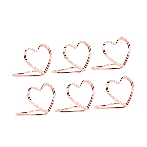 Homoyoyo 20 Stück Herzform Kartenhalter in Rose Gold – Elegante Tischkartenhalter Für Hochzeiten - Partys Und Büros - Ideal Als Memo Clips Und Fotohalter Für Kreative Dekorationen von Homoyoyo