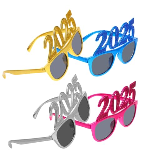 Homoyoyo 2025-Brille 2025-Neujahrsbrille Schicke Abschlusssonnenbrille Silvesterparty- -Requisite Klasse Von 2025-Feier-Party-Brillen Bunt von Homoyoyo