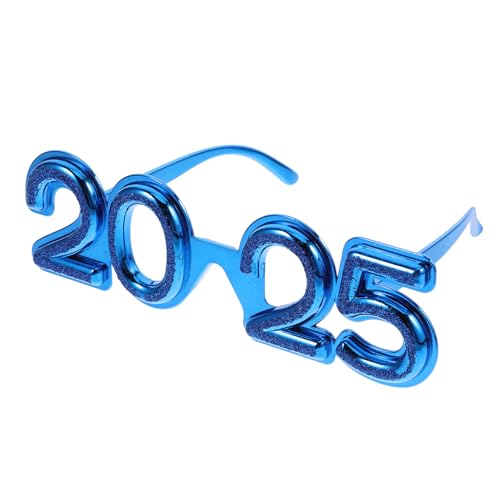 Homoyoyo 2025 dreidimensionale dekorative Gläser Abschlussfeier Brille neujahr Retro- Die Partyzubehör party zubehör Neujahrsvorräte Neujahrsparty-Brillen Stk Blue von Homoyoyo