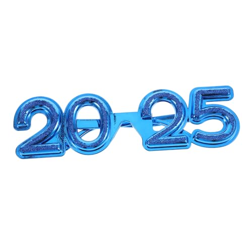 Homoyoyo 2025 dreidimensionale dekorative Gläser Partyzubehör party zubehör Spaßige Eyewear partybrillen Kreis lustige Brille Szene Kostümzubehör für das neue Jahr Neujahrsvorräte Stk Blue von Homoyoyo