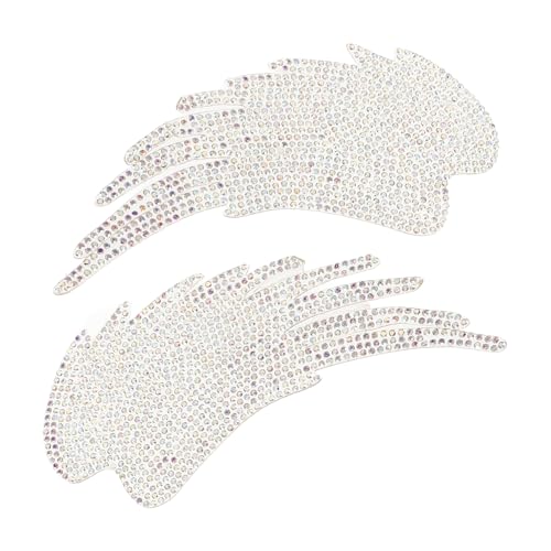 Homoyoyo 2Stücke Strass Kleidung Reparatur Patch im Flügeldesign DIY Applikation für Kostüme Jacken und Taschen Waschbar und Langlebig für Kreative Verzierungen Homoyoyo 2Stücke Strass Kleidung Reparatur Patch im Flügeldesign DIY Applikation für Kostüme Jacken und Taschen Waschbar und Langlebig für Kreative Verzierungen von Homoyoyo