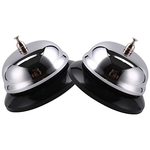 Homoyoyo 2Stücke Tischglocken aus Metall Serviceglocken für Restaurant für Gäste und Senioren Rostfrei und Langlebig Klarer Homoyoyo 2Stücke Tischglocken aus Metall Serviceglocken für Restaurant für Gäste und Senioren Rostfrei und Langlebig Klarer von Homoyoyo
