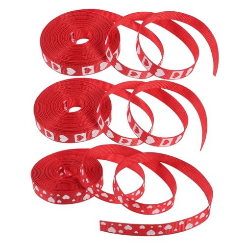 Homoyoyo 3 Rollen Rotes Herz Geschenkband Satinband mit Herzmuster für Valentinstag Muttertag Geburtstag Hochzeit Verpackung Basteln DIY Dekoration Homoyoyo 3 Rollen Rotes Herz Geschenkband Satinband mit Herzmuster für Valentinstag Muttertag Geburtstag Hochzeit Verpackung Basteln DIY Dekoration von Homoyoyo