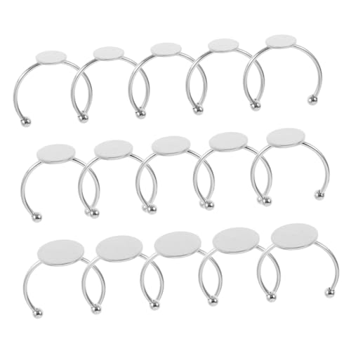 Homoyoyo 30 Stück Ringbasis Anhängerbasis-Lünette flacher Ringsockel Manschettenringfassungen, Cabochonbasis Ringrohling Basis Fingerringkomponenten Fingerring leer Rostfreier Stahl Silber Homoyoyo 30 Stück Ringbasis Anhängerbasis-Lünette flacher Ringsockel Manschettenringfassungen, Cabochonbasis Ringrohling Basis Fingerringkomponenten Fingerring leer Rostfreier Stahl Silber von Homoyoyo