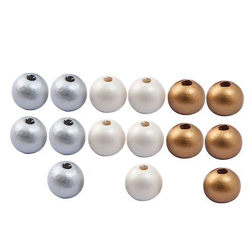 Homoyoyo 300Stücke Holzperlen DIY Schmuckzubehör Goldene Silberne Und Perlweiße Runde Designperlen Für Armbänder Halsketten Und Handwerksprojekte Homoyoyo 300Stücke Holzperlen DIY Schmuckzubehör Goldene Silberne Und Perlweiße Runde Designperlen Für Armbänder Halsketten Und Handwerksprojekte von Homoyoyo