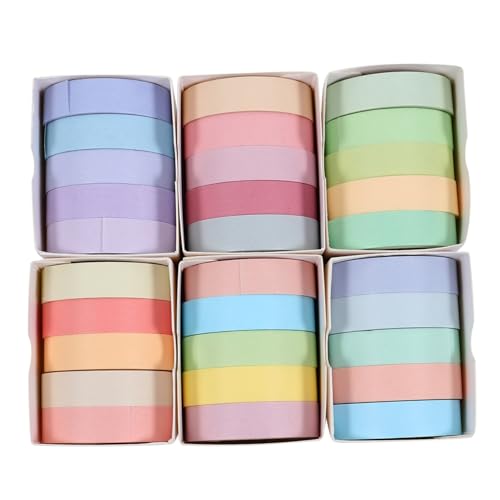 Homoyoyo 30Rollen Washi Tape Klebebänder für DIY Scrapbooking Projekte Farben Leicht Abzuziehen Hinterlässt Rückstände Homoyoyo 30Rollen Washi Tape Klebebänder für DIY Scrapbooking Projekte Farben Leicht Abzuziehen Hinterlässt Rückstände von Homoyoyo