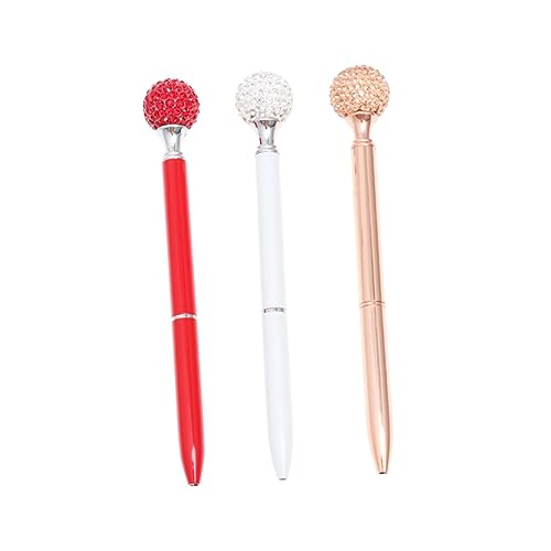 Homoyoyo 3Stücke Teiliger Metall Kugelschreiber Mit Bling Strass Bürobedarf Für Schule Und Büro Roségold Rot Weiß Eleganter Stift Mit Diamant Applikation Für Notizen Und Homoyoyo 3Stücke Teiliger Metall Kugelschreiber Mit Bling Strass Bürobedarf Für Schule Und Büro Roségold Rot Weiß Eleganter Stift Mit Diamant Applikation Für Notizen Und von Homoyoyo