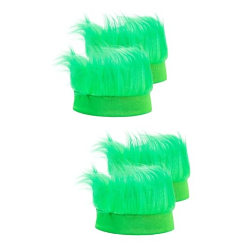 Homoyoyo 4 Stück Troll Kostüm Zubehör - Grüne Mützen Und Stirnbänder Für St Patricks Day Party - Lustige Hüte Für Frauen Und Mädchen Polyester Material Für Den Perfekten Look von Homoyoyo