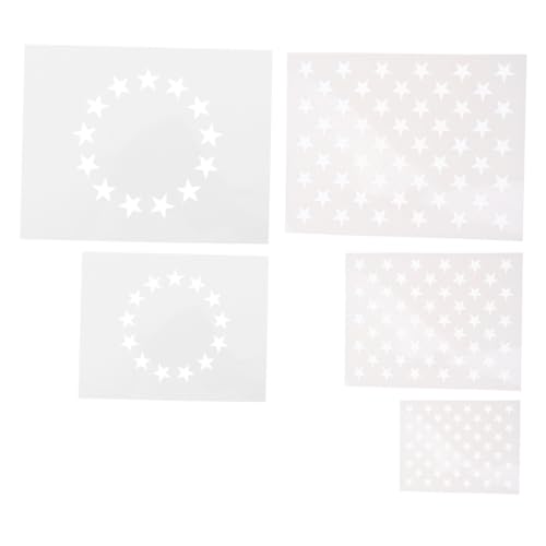 Homoyoyo 5 Stück Teiliges American Flag Star Stencil Vielseitige Malvorlagen für DIY Basteln Holz Wand Leinwand Kreative Stern Schablonen für Independence Day Dekoration und Heimkunst Homoyoyo 5 Stück Teiliges American Flag Star Stencil Vielseitige Malvorlagen für DIY Basteln Holz Wand Leinwand Kreative Stern Schablonen für Independence Day Dekoration und Heimkunst von Homoyoyo