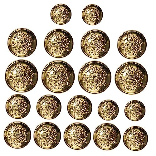 Homoyoyo 50 Stück Goldene Knöpfe Für Blazer - Antike Metallknöpfe Zum Nähen - Ideal Für Vintage Kleidung Und Bastelprojekte Hochwertiges Messingzubehör Für Stilvolle Designs von Homoyoyo