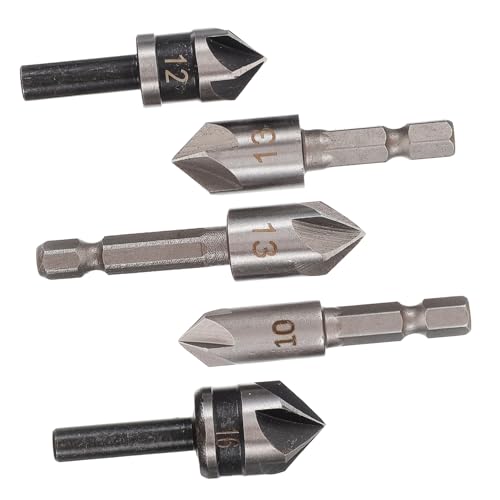 Homoyoyo 5pcs Counter Spüle Bohrer Bit Set Bohrbits Holzwerkzeuge Holzbearbeitung Home Holzschalter Spüle Bohrer Bit von Homoyoyo