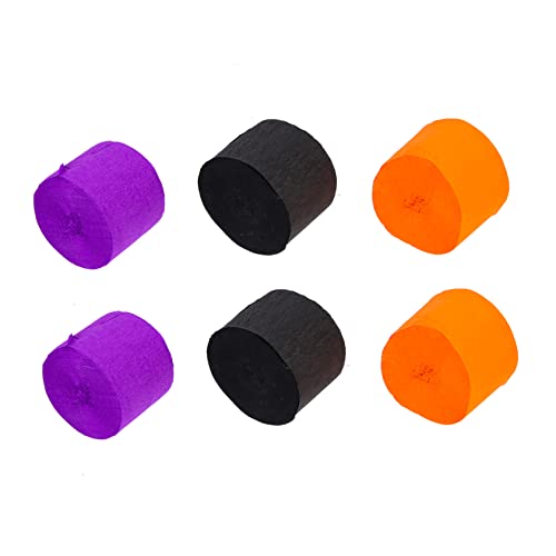 Homoyoyo 6 Rollen Halloween Krepppapier Deko Kreppbänder Dunkelviolett Schwarz Orange DIY Party Hängedekoration für Halloween Bastelmaterial für Girlanden Blumen Tischläufer Wandgestaltung Homoyoyo 6 Rollen Halloween Krepppapier Deko Kreppbänder Dunkelviolett Schwarz Orange DIY Party Hängedekoration für Halloween Bastelmaterial für Girlanden Blumen Tischläufer Wandgestaltung von Homoyoyo