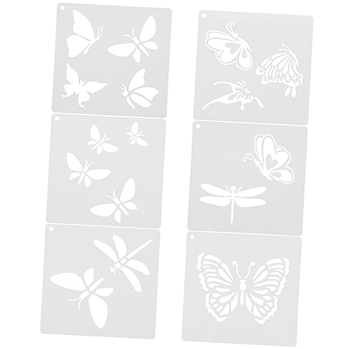 Homoyoyo 6 Stück Hohle Zeichenformen Schablonen Zum Malen Schmetterlingsschablone Zeichnungsvorlagen Hohle Schablonen Malschablonen Aushöhlen Scrapbook-schablonen Malvorlage Plastik Weiß Homoyoyo 6 Stück Hohle Zeichenformen Schablonen Zum Malen Schmetterlingsschablone Zeichnungsvorlagen Hohle Schablonen Malschablonen Aushöhlen Scrapbook-schablonen Malvorlage Plastik Weiß von Homoyoyo
