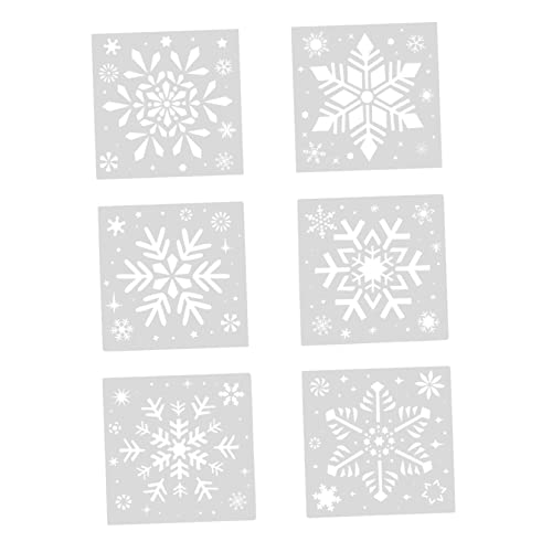 Homoyoyo 6 Stück Malschablonen Keks Schneeflocken Schablonen Frohe Weihnachten Schablone Schneeflocken Vorlage Scrapbooking Dekoration Schneeflockenformen Schneeflocken Homoyoyo 6 Stück Malschablonen Keks Schneeflocken Schablonen Frohe Weihnachten Schablone Schneeflocken Vorlage Scrapbooking Dekoration Schneeflockenformen Schneeflocken von Homoyoyo
