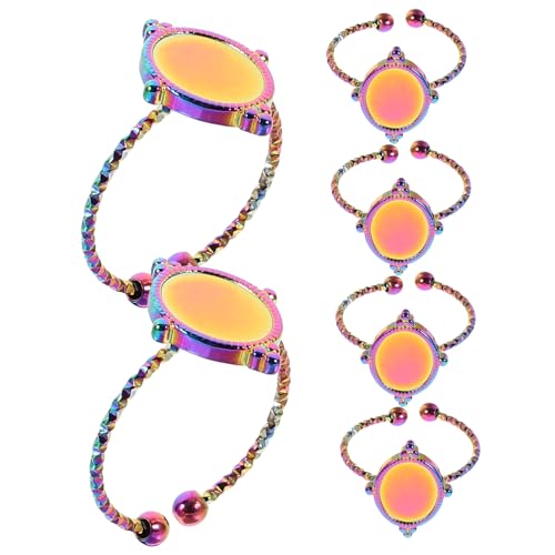Homoyoyo 6 Stück Teiliges Verstellbare Ringrohlinge mit Flachem Fassungsboden DIY Schmuckzubehör für Fingerringe Leicht und Langlebig für Bastelprojekte und Geschenke Homoyoyo 6 Stück Teiliges Verstellbare Ringrohlinge mit Flachem Fassungsboden DIY Schmuckzubehör für Fingerringe Leicht und Langlebig für Bastelprojekte und Geschenke von Homoyoyo