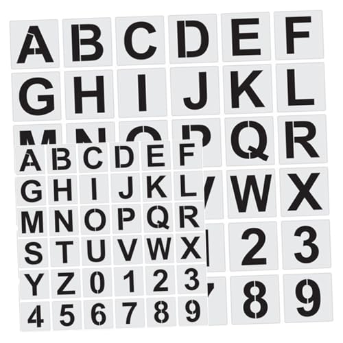 Homoyoyo 72 Stück Wiederverwendbare Waschbare Buchstaben Schablonen Teiliges Vorlagen für Mehrfunktionale DIY Bastelmalerei und Kinderhandwerk Homoyoyo 72 Stück Wiederverwendbare Waschbare Buchstaben Schablonen Teiliges Vorlagen für Mehrfunktionale DIY Bastelmalerei und Kinderhandwerk von Homoyoyo
