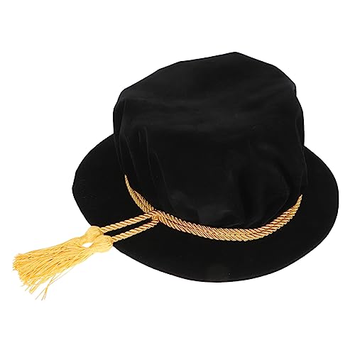 Homoyoyo Abiturmütze Abs Fedora-Hut Frauen Promotionsfeier prop Promotionsfeier tam prop Geschlecht ihr samtband samtstoff Zeremonieller Hut Promotionszeremonie tam tam prop Black von Homoyoyo