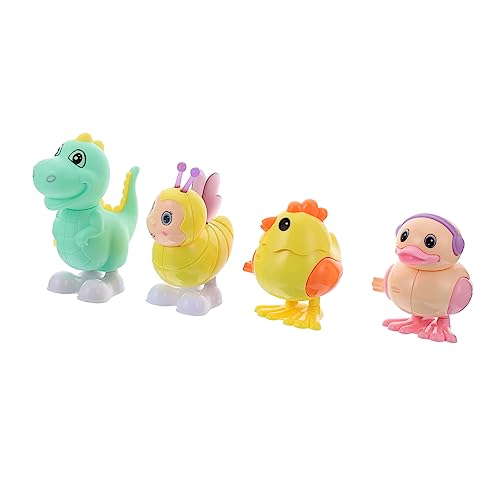 Homoyoyo Aufziehspielzeug Set – 4 Stück Bunte Tierfiguren Küken - Ente - Biene Dinosaurier Als Mitgebsel Für Ostern Kindergeburtstag Und Partys – Ideal Als Gastgeschenke Und von Homoyoyo