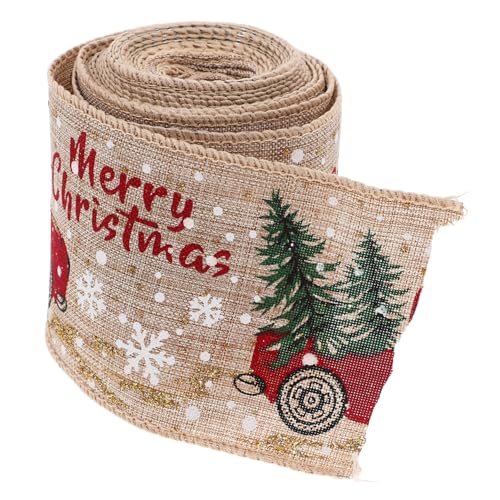 Homoyoyo Breites Geschenkband mit Drahtkante Formbares Weihnachtsband aus Langlebigem Polyester und Naturfarbene Schleife für Geschenkverpackung DIY Deko und Bastelarbeiten Homoyoyo Breites Geschenkband mit Drahtkante Formbares Weihnachtsband aus Langlebigem Polyester und Naturfarbene Schleife für Geschenkverpackung DIY Deko und Bastelarbeiten von Homoyoyo