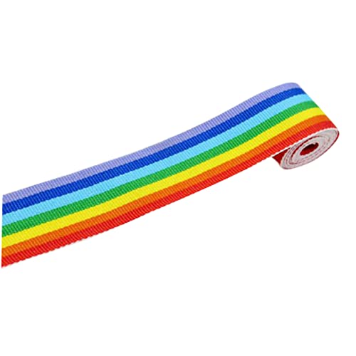 Homoyoyo Doppelseitiges Regenbogen-Band Aus Polyester - 50 Meter 2 5 Cm Breit – Ideal Für Bastelarbeiten Nähen Haarschleifen Und Dekoration Von Kleidung Und Rucksäcken von Homoyoyo