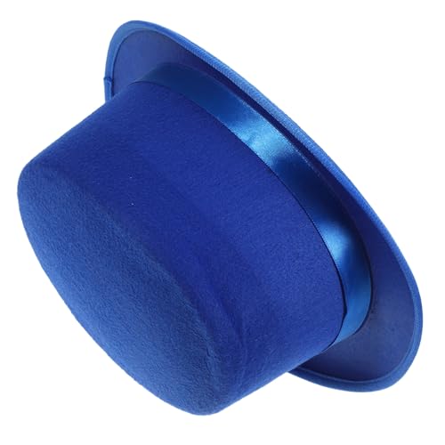 Homoyoyo Eleganter Blauer Zaubererhut Aus Satin Für Erwachsene – Stilvoller Zylinder Im 20er-Jahre-Design Ideal Für Formelle Kostüme Partys Und Jazz Veranstaltungen von Homoyoyo