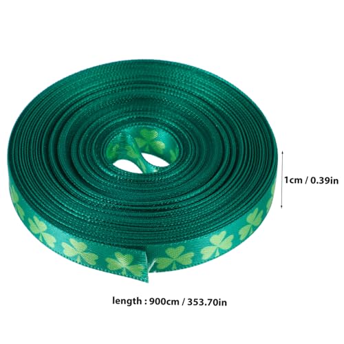Homoyoyo Grünes Patrick's Day Geschenkband mit Vierblättrigem Kleeblatt Breit Satinband für Basteln Schleifen und Partydekoration Vielseitig für DIY Geschenke und Festlichkeiten Homoyoyo Grünes Patrick's Day Geschenkband mit Vierblättrigem Kleeblatt Breit Satinband für Basteln Schleifen und Partydekoration Vielseitig für DIY Geschenke und Festlichkeiten von Homoyoyo