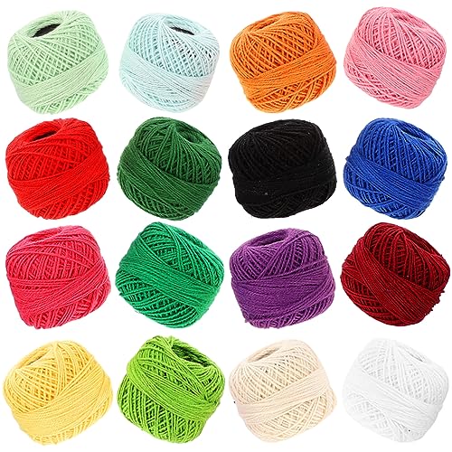 Homoyoyo Häkelgarn 16 Rollen Stickgarn Aus Baumwolle Diy-Nähgarn Diy-Stickset Stickereien Basteln Baumwollnähmaschine Homoyoyo Häkelgarn 16 Rollen Stickgarn Aus Baumwolle Diy-Nähgarn Diy-Stickset Stickereien Basteln Baumwollnähmaschine von Homoyoyo