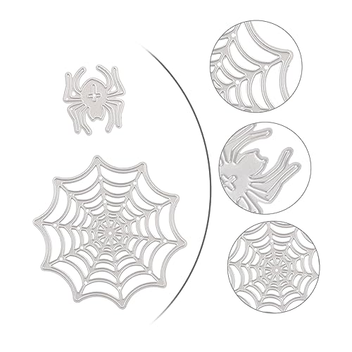 Homoyoyo Halloween Spinnennetz Stanzform - Metallstanzschablone Für Kreative DIY Projekte - Scrapbooking Und Kartenherstellung Perfekt Für Festliche Dekorationen Und Bastelarbeiten von Homoyoyo