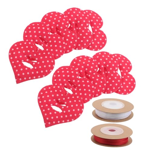 Homoyoyo Herzförmige Harzverzierungen und Geschenkband für Diy Valentinstag Bastelbedarf mit Herzanhängern und Rot Weißem Band für Schmuck Hochzeit Party Dekorationen Homoyoyo Herzförmige Harzverzierungen und Geschenkband für Diy Valentinstag Bastelbedarf mit Herzanhängern und Rot Weißem Band für Schmuck Hochzeit Party Dekorationen von Homoyoyo