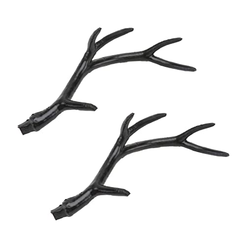 Homoyoyo Hirschgeweih Haarreifen Für Halloween – 1 Paar Antlers Kopfschmuck - Kunstleder Stirnband Für Kostüme - Party Und Cosplay Gothic Deer Horn Headwear in Schwarz von Homoyoyo