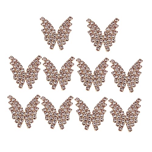 Homoyoyo Kristall Schmetterling Deko Set 10pcs – Funktionsreiche Ornament Tasten Für DIY Bastelprojekte - Ideal Für Rucksäcke - Jeansjacken Schuhe Und Haarschmuck – Glitzernde Verzierungen von Homoyoyo