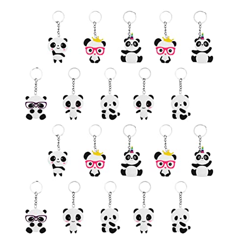 Homoyoyo Panda Schlüsselanhänger Set 20 Stück - Süße Panda Spielzeuge - Pins Sticker Und Geschenktüten Für Ideal Als Belohnung Oder Für Kindergarten Und Schule von Homoyoyo