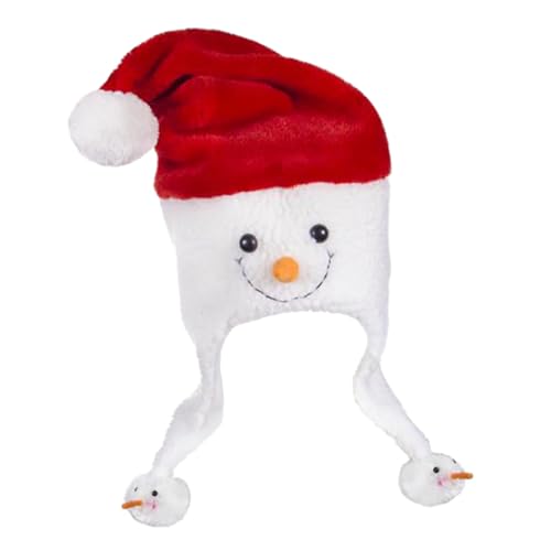 Homoyoyo Plüsch Schneemann Weihnachtsmütze Für Erwachsene Und - Lustige Unisex Wintermütze Für Weihnachtsfeiern - Warm Und Gemütlich Perfekt Für Die Festliche Saison von Homoyoyo