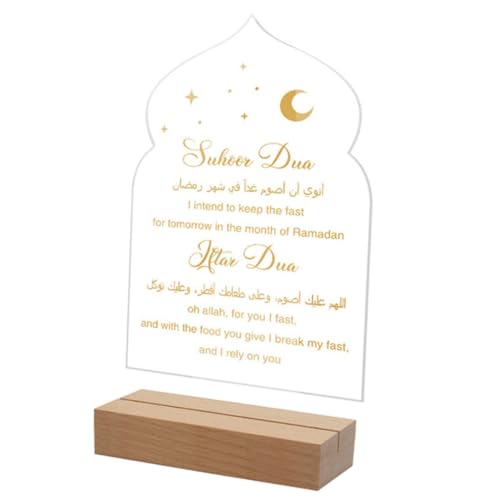 Homoyoyo Ramadan Eid Tischdekoration - Acryl Schild Für Festliche Anlässe - Eid Mubarak Ornament Stilvolle Tischdeko Für Ramadanfeiern 30 cm Elegantes Design von Homoyoyo