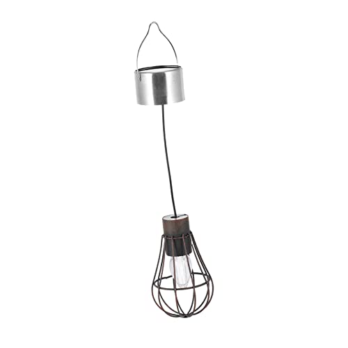 Homoyoyo Solar-Hängeleuchte Solar-Gartenlaterne hängende gartenlampe solare Hoflampe Vintage Solarlaterne wandleuchte schrankleuchten wandlaterne Hof Solarlampe Weihnachtsdekoration Eisen von Homoyoyo