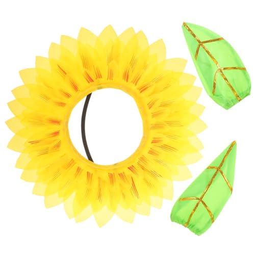 Homoyoyo Sonnenblumen-Kostüm Set – Lustige Kopfbedeckung Mit Blatthandschuhen Für Cosplay - Partys Und Festivals – Ideal Für Und Erwachsene Um Fröhliche Akzente Zu Setzen von Homoyoyo